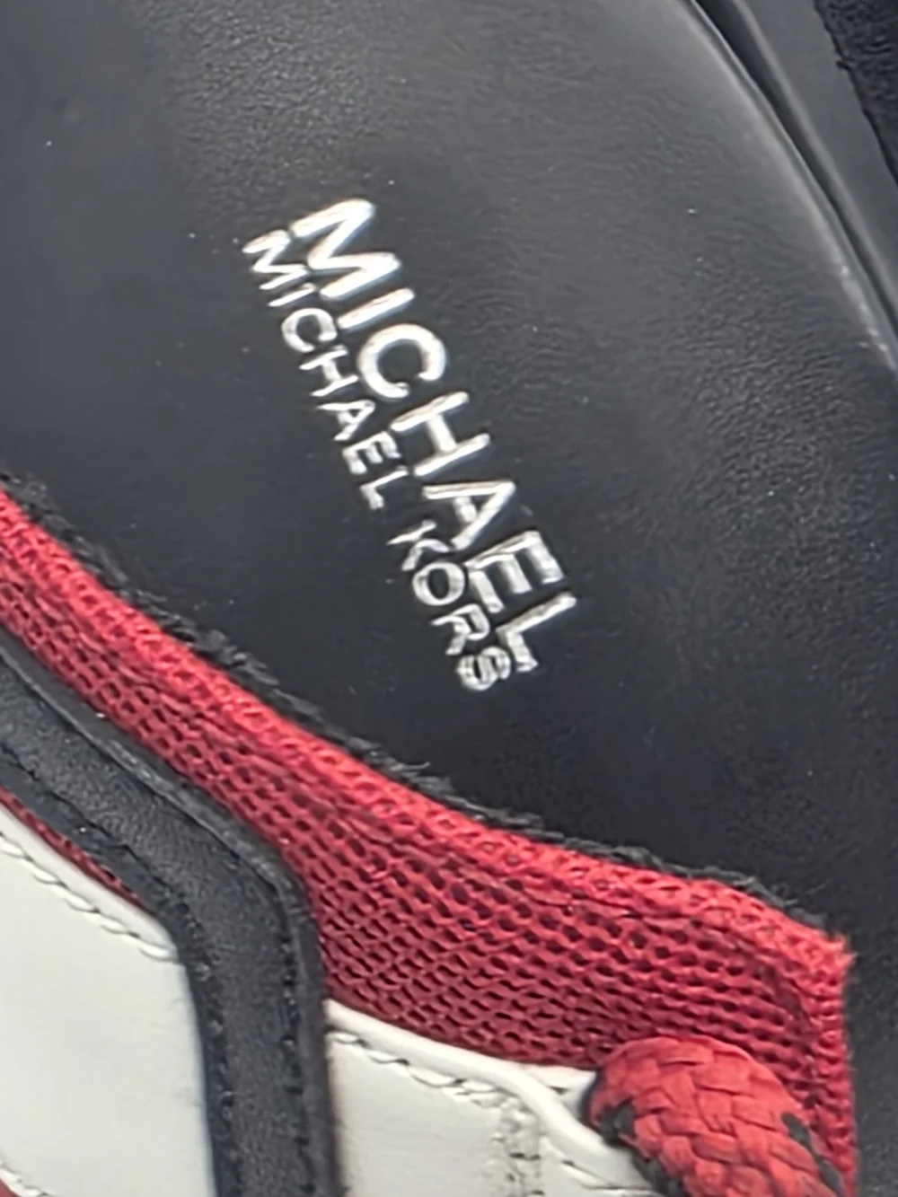 Michael Kors Red White Black Platform Sport Sandals